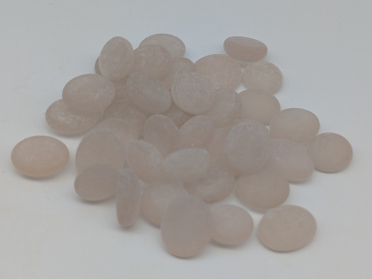 Preview: Glasnuggets rose opak gefrostet matt 15-17 mm/1 kg